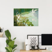 Herons in de zomer door Newell Convers Wyeth Poster (Thuiskantoor)