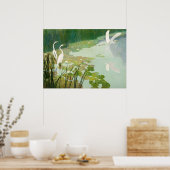 Herons in de zomer door Newell Convers Wyeth Poster (Keuken)