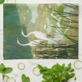 Herons in de zomer door Newell Convers Wyeth Theedoek (Gevouwen)