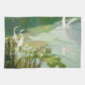 Herons in de zomer door Newell Convers Wyeth Theedoek (Horizontaal)