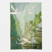Herons in de zomer door Newell Convers Wyeth Theedoek (Verticaal)