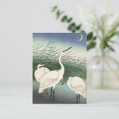 Herons in Shallow Water door Ohara Koson Feestdagenkaart (Staand voorkant)