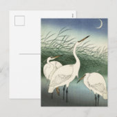 Herons in Shallow Water door Ohara Koson Feestdagenkaart (Voorkant / Achterkant)