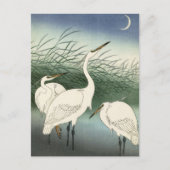 Herons in Shallow Water door Ohara Koson Feestdagenkaart (Voorkant)