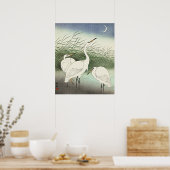 Herons in Shallow Water door Ohara Koson Poster (Keuken)