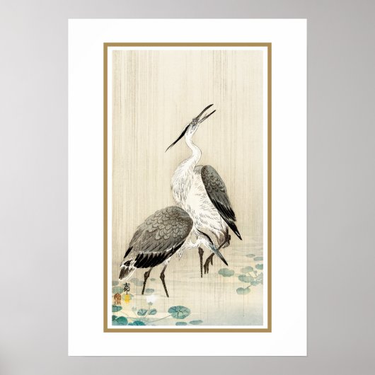 Herons, Ohara Koson (1877-1945) Poster (Voorkant)