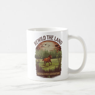 Herontdek het land en herontdek het avontuurlijke koffiemok