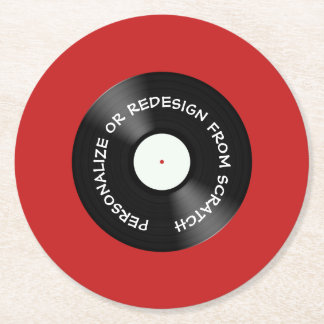 Herontwerp vanuit Scratch of Persoonlijk - Ronde Kartonnen Onderzetter