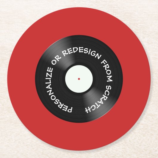 Herontwerp vanuit Scratch of Persoonlijk - Ronde Kartonnen Onderzetter (Voorkant)