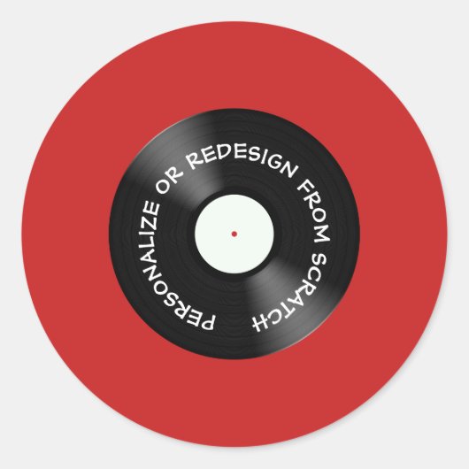 Herontwerp vanuit Scratch of Persoonlijk - Ronde Sticker (Voorkant)