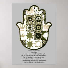Herontworpen Khamsa Hand Poster Ontwerp 1 Huurder