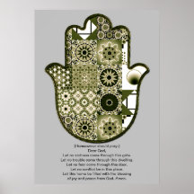 Herontworpen Khamsa Hand Poster Ontwerp 2 Eigenaar