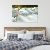 Heronvisserij in Olmstead Herfsten, Ohio Canvas Afdruk (Insitu (Slaapkamer))