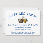 HEROPENING Bar Reunion  DEEP BLUE Kaart (Voorkant)