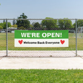 Heropening harten voor bedrijven spandoek