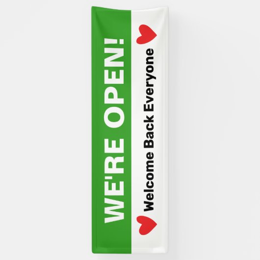 Heropening harten voor bedrijven spandoek (Verticaal)