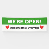 Heropening harten voor bedrijven spandoek (Horizontaal)