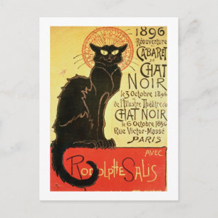Heropening van het Chat Noir Cabaret, 1896 (kleur Briefkaart