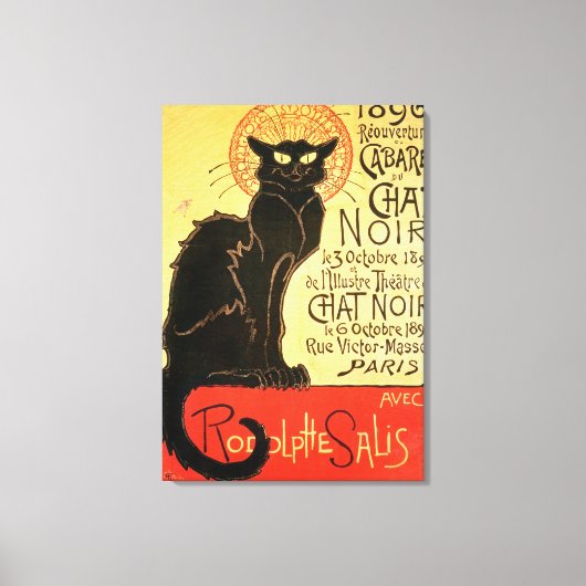 Heropening van het Chat Noir Cabaret, 1896 (kleur  Canvas Afdruk (Voorkant)