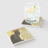 Heropening van het Chat Noir Cabaret, 1896 (kleur  Stenen Onderzetter (Zijkant)