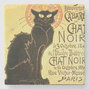 Heropening van het Chat Noir Cabaret, 1896 (kleur  Stenen Onderzetter