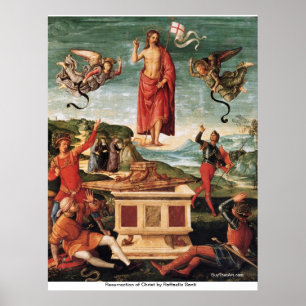 Heropleving van Christus door Raffaello Santi Poster