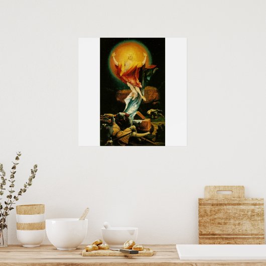 Heropleving van Christus - Poster - Witte achtergr (Keuken)