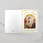 Heropleving van de anastasis bij Christus Pasen Folie Feestdagenkaart (Buiten Laag)