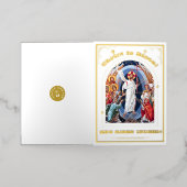 Heropleving van het orthodoxe rooster van Christus Folie Feestdagenkaart (Buiten Laag)