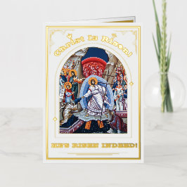 Heropleving van het orthodoxe rooster van Christus Folie Feestdagenkaart