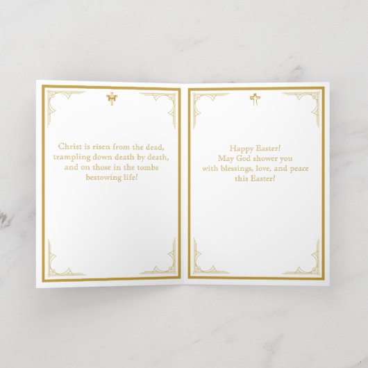 Heropleving van het orthodoxe rooster van Christus Folie Feestdagenkaart (Binnenlaag)