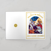 Heropleving van het orthodoxe rooster van Christus Folie Feestdagenkaart (Buiten Laag)
