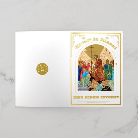 Heropleving van het orthodoxe rooster van Christus Folie Feestdagenkaart (Buiten Laag)