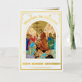 Heropleving van het orthodoxe rooster van Christus Folie Feestdagenkaart