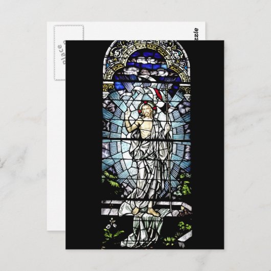 Heropleving van het venster Jezus Glas in lood Briefkaart (Voorkant / Achterkant)