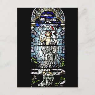 Heropleving van het venster Jezus Glas in lood Briefkaart