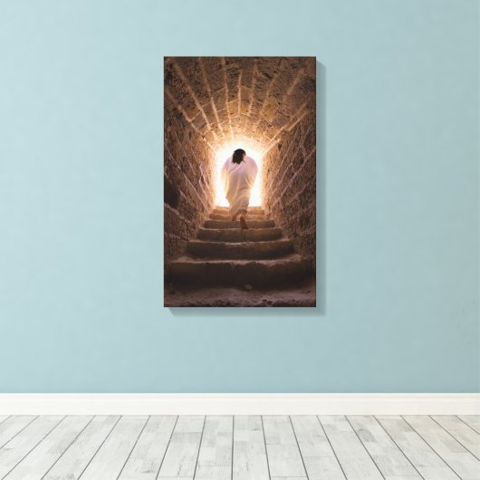 Heropleving van Jezus Christus Canvas Afdruk (Insitu (Houten vloer))