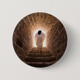 Heropleving van Jezus Christus Ronde Button 5,7 Cm