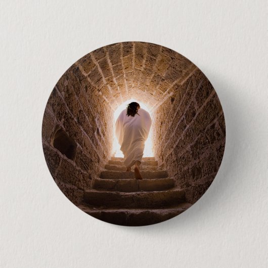 Heropleving van Jezus Christus Ronde Button 5,7 Cm (Voorkant)