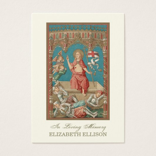 Heropleving van Jezus Funeral Prayer Kaart (Voorkant)