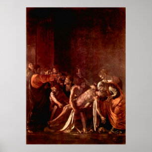 Heropleving van Lazarus door Caravaggio Poster