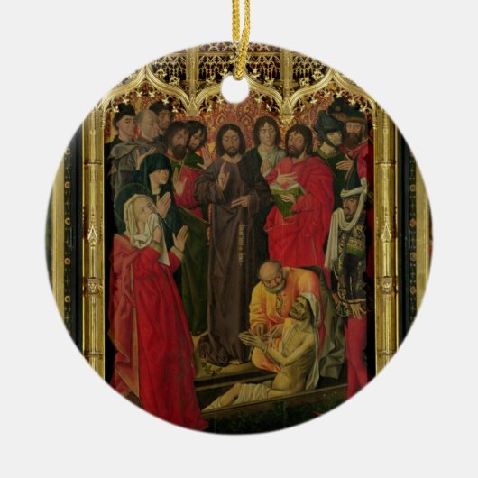 Heropleving van Lazarus Triptych; De verhoging van Keramisch Ornament (Voorkant)