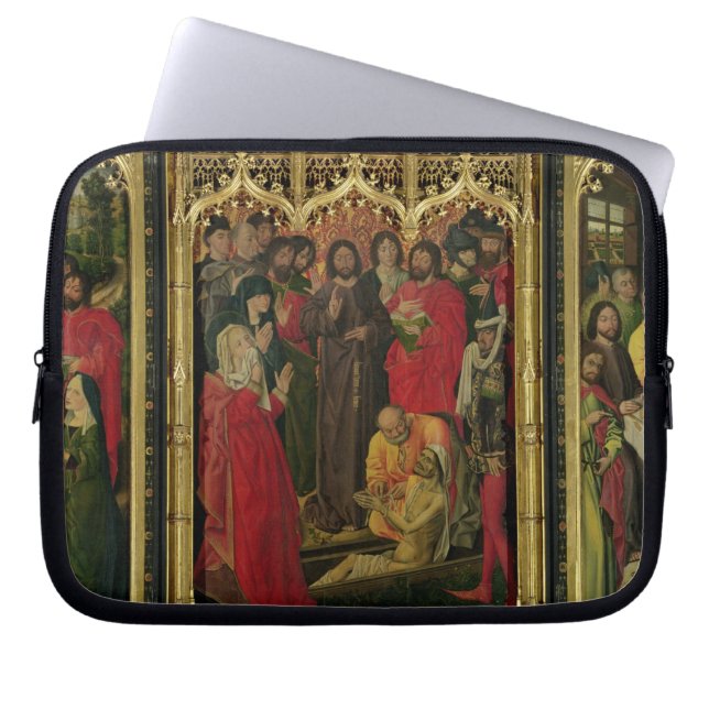 Heropleving van Lazarus Triptych; De verhoging van Laptop Sleeve (Voorkant)