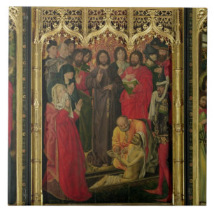 Heropleving van Lazarus Triptych; De verhoging van Tegeltje