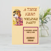 Hero's Party Flat Invitation Kaart (Staand voorkant)