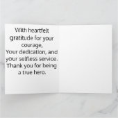 Hero's Spark: Brandweerman Bedankt & Waardering Kaart (Binnen)