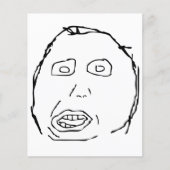 Herp Derp Idiot Rage Face Meme Flyer (Voorkant)