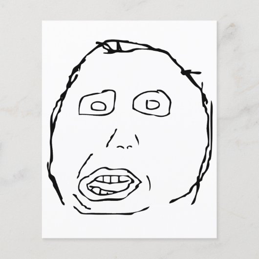 Herp Derp Idiot Rage Face Meme Flyer (Voorkant)