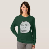 Herp Derp Idiot Rage Face Meme T-shirt (Voorkant volledig)