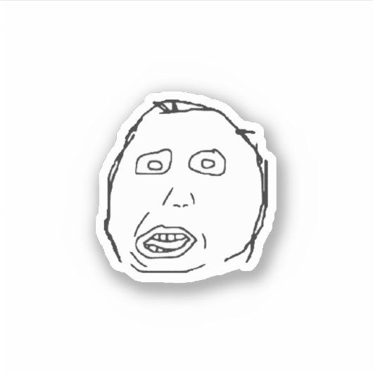 Herp Derp Meme Sticker (Voorkant)